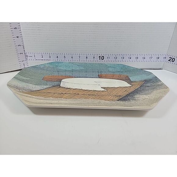 John Derian Target Thanksgiving Fall Melamine Hexagon Cheese Serving Platter New - Picture 2 of 4